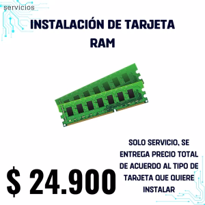 Instalación de tarjeta RAM