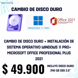 Cambio de disco duro 240GB SSD 2.5''